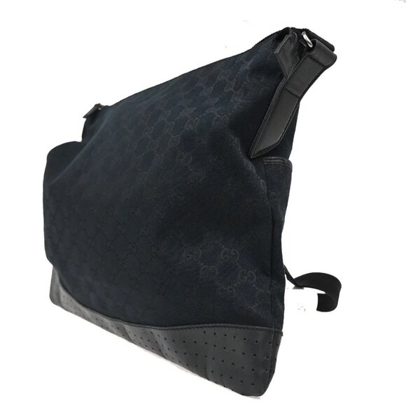 GUCCI GG Pattern Cross Shoulder Leather canvas Black SHW Italy - Picture 4 of 16